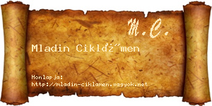 Mladin Ciklámen névjegykártya